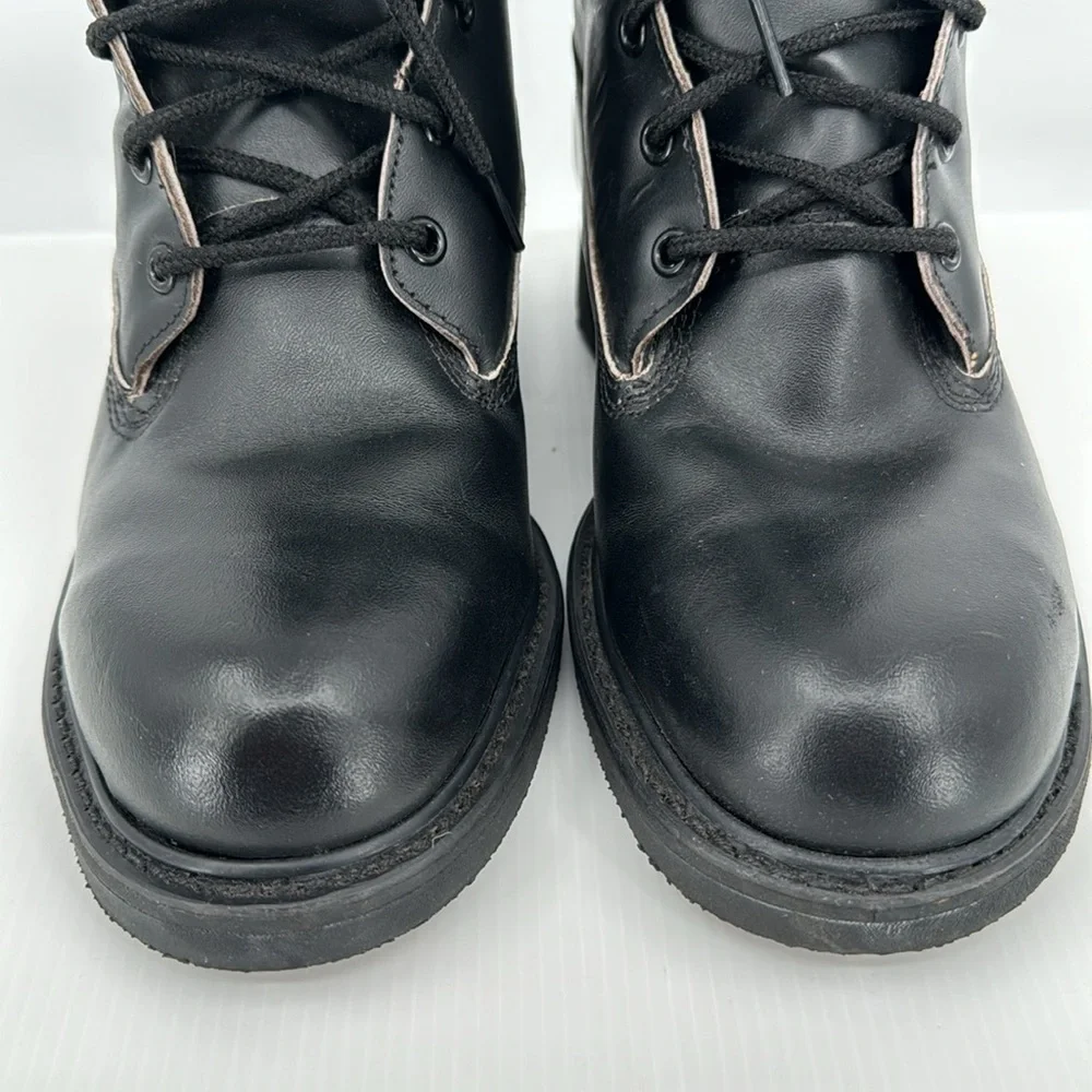 NWOB Vtg Biltrite ANSI Z41 PT83 1990 Boots Black Leather Steel Toe Men's size 8D